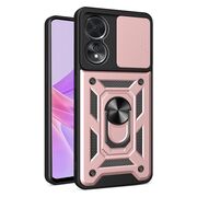 Husa pentru Oppo A78 5G cu inel Ring Armor Kickstand Tough, protectie camera, rose gold