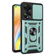 Husa pentru Oppo A78 4G cu inel Ring Armor Kickstand Tough, protectie camera, verde