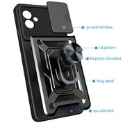 Husa pentru Samsung Galaxy A04e cu inel Ring Armor Kickstand Tough, protectie camera, verde