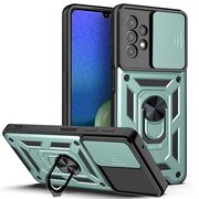 Husa pentru Samsung Galaxy A13 4G cu inel Ring Armor Kickstand Tough, protectie camera, verde