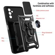 Husa pentru Samsung Galaxy A13 5G / A04s cu inel Ring Armor Kickstand Tough, protectie camera, rose gold