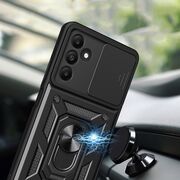 Husa pentru  Samsung Galaxy A15 Ring Armor Kickstand Tough Rugged Cover cu protectie camera, rose gold