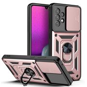Husa pentru Samsung Galaxy A23 cu inel Ring Armor Kickstand Tough, protectie camera, rose gold
