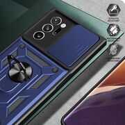 Husa pentru Samsung Galaxy Note 20 Ultra cu inel Ring Armor Kickstand Tough, protectie camera, verde