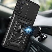 Husa pentru Samsung Galaxy S23 Plus cu inel Ring Armor Kickstand Tough, protectie camera, verde