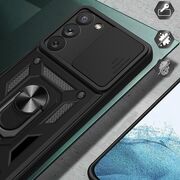 Husa pentru Samsung Galaxy S23 Plus cu inel Ring Armor Kickstand Tough, protectie camera, verde