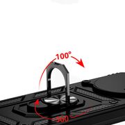 Husa pentru Xiaomi 13 Ultra cu inel Ring Armor Kickstand Tough, protectie camera, verde