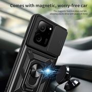 Husa pentru  Xiaomi 13T, 13T Pro Ring Armor Kickstand Tough Rugged Cover cu protectie camera, roz