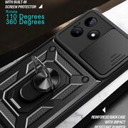 Husa pentru Xiaomi 14 cu inel Ring Armor Kickstand Tough, protectie camera, rose gold
