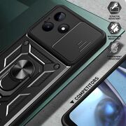 Husa pentru Xiaomi 14 Pro cu inel Ring Armor Kickstand Tough, protectie camera, verde