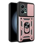 Husa pentru Xiaomi Redmi Note 12 5G cu inel Ring Armor Kickstand Tough, protectie camera, rose gold