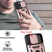 Husa pentru iPhone 13 Pro Max cu inel Ring Armor Kickstand Tough, protectie camera, rose gold