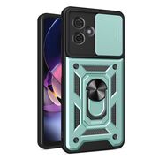 Husa pentru Motorola Moto G54, G54 Power Edition cu inel Ring Armor Kickstand Tough, protectie camera, verde