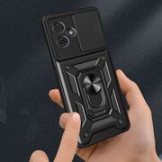 Husa pentru Motorola Moto G54, G54 Power Edition cu inel Ring Armor Kickstand Tough, protectie camera, verde