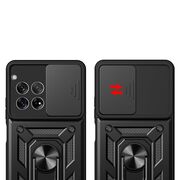 Husa pentru OnePlus 12R Ring Armor Kickstand Tough, protectie camera, verde