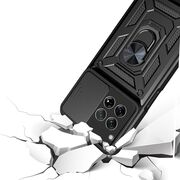 Husa pentru OnePlus 12R Ring Armor Kickstand Tough, protectie camera, verde