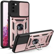 Husa pentru Samsung Galaxy S20 cu inel Ring Armor Kickstand Tough, protectie camera, rose gold