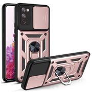 Husa pentru Samsung Galaxy S20 FE cu inel Ring Armor Kickstand Tough, protectie camera, rose gold