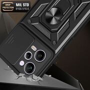 Husa pentru Xiaomi Redmi Note 12 Pro cu inel Ring Armor Kickstand Tough, protectie camera, verde