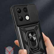 Husa pentru  Xiaomi Redmi Note 13 4G Ring Armor Kickstand Tough Rugged Cover cu protectie camera, verde