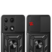 Husa pentru  Xiaomi Redmi Note 13 Pro 4G Ring Armor Kickstand Tough Rugged Cover cu protectie camera, verde