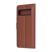 Husa Google Pixel 8 Pro Techsuit Leather Book tip carte, maro