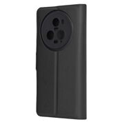 Husa pentru  Honor Magic 5 Pro tip carte cu inchidere magnetica, compartimente pentru carduri si functie stand, negru
