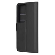 Husa pentru  Honor X7b tip carte cu inchidere magnetica, compartimente pentru carduri si functie stand, negru