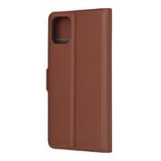 Husa pentru  iPhone 11 tip carte cu inchidere magnetica, compartimente pentru carduri si functie stand, maro