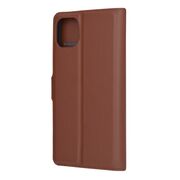 Husa pentru  iPhone 11 Pro Max tip carte cu inchidere magnetica, compartimente pentru carduri si functie stand, maro