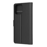 Husa pentru  iPhone 14 Pro Max tip carte cu inchidere magnetica, compartimente pentru carduri si functie stand, negru