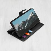 Husa Motorola Moto E22s Techsuit Leather Book tip carte, negru