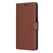 Husa Motorola Moto G14 Techsuit Leather Book tip carte, maro