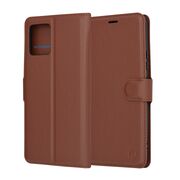 Husa Motorola Moto G72 Techsuit Leather Book tip carte, maro