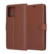 Husa Motorola Moto G84 Techsuit Leather Book tip carte, maro