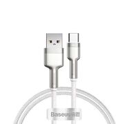 Cablu date Fast Charging USB, Type-C Baseus, 1m, alb, CAKF000102