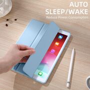 Husa iPad 10.2 inch 9/8/7 2021/2020/2019 cu suport Apple Pen si functie stand - light green - sky blue