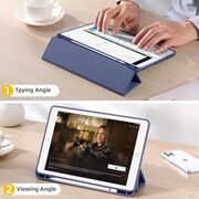 Husa iPad 10.2 inch 9/8/7 2021/2020/2019 cu suport Apple Pen si functie stand - emollient purple