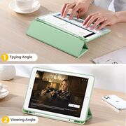 Husa iPad 10.2 inch 9/8/7 2021/2020/2019 cu suport Apple Pen si functie stand - light green