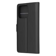 Husa pentru  Honor X8b tip carte cu inchidere magnetica, compartimente pentru carduri si functie stand, negru