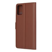 Husa pentru  Motorola Moto E22, E22i tip carte cu inchidere magnetica, compartimente pentru carduri si functie stand, maro