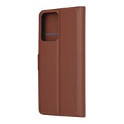 Husa pentru Motorola Moto G04 / G24 / G24 Power tip carte cu inchidere magnetica, compartimente pentru carduri si functie stand, maro