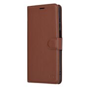 Husa Motorola Moto G13 / G23 Techsuit Leather Book tip carte, maro