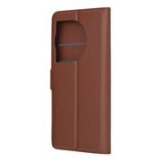 Husa pentru  OnePlus 12R tip carte cu inchidere magnetica, compartimente pentru carduri si functie stand, maro