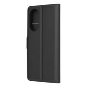 Husa Oppo A58 4G Techsuit Leather Book tip carte, negru