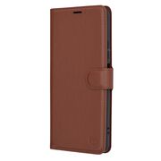 Husa Oppo A58 4G Techsuit Leather Book tip carte, maro