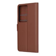 Husa Oppo A79 5G Techsuit Leather Book tip carte, maro