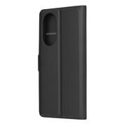 Husa pentru  Oppo A98 tip carte cu inchidere magnetica, compartimente pentru carduri si functie stand, negru