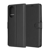 Husa Realme C67 4G Techsuit Leather Book tip carte, negru