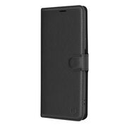 Husa Realme C67 4G Techsuit Leather Book tip carte, negru